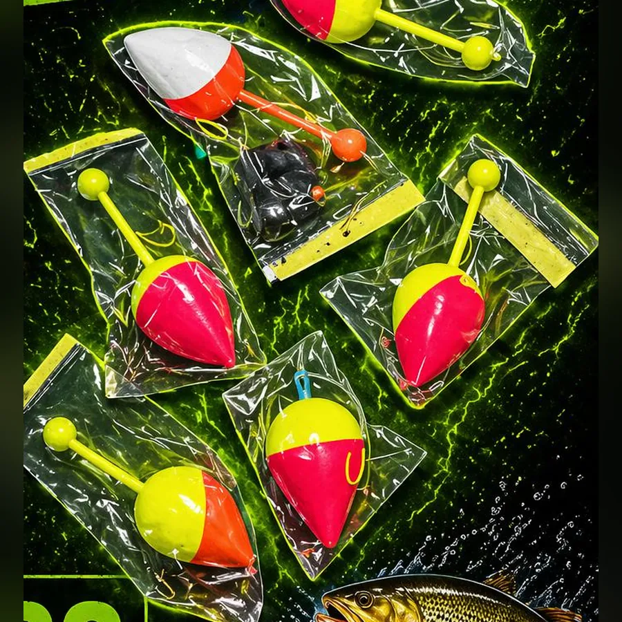 Boya con plomada y anzuelo (tarucha / dorado)